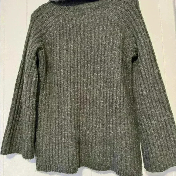 Simply Vera Wang RIBBED COWL NECK KNIT SWEATER Tunic Green Size Small - Picture 2 of 6